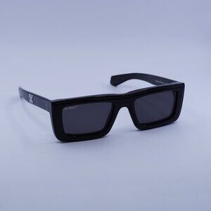 Off-White OERI043 JACOB 1007 Sunglasses Black Rectangle Frame, Grey Lenses